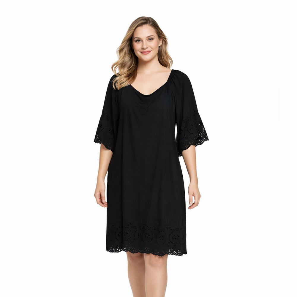Roz & Ali Black Dress – Women’s Plus Size 1X